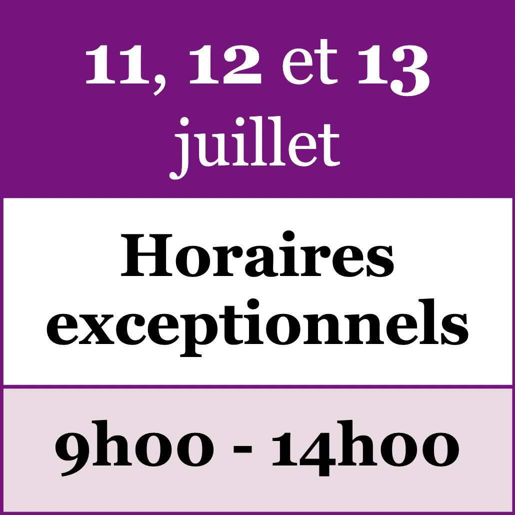 Horaires exceptionnels